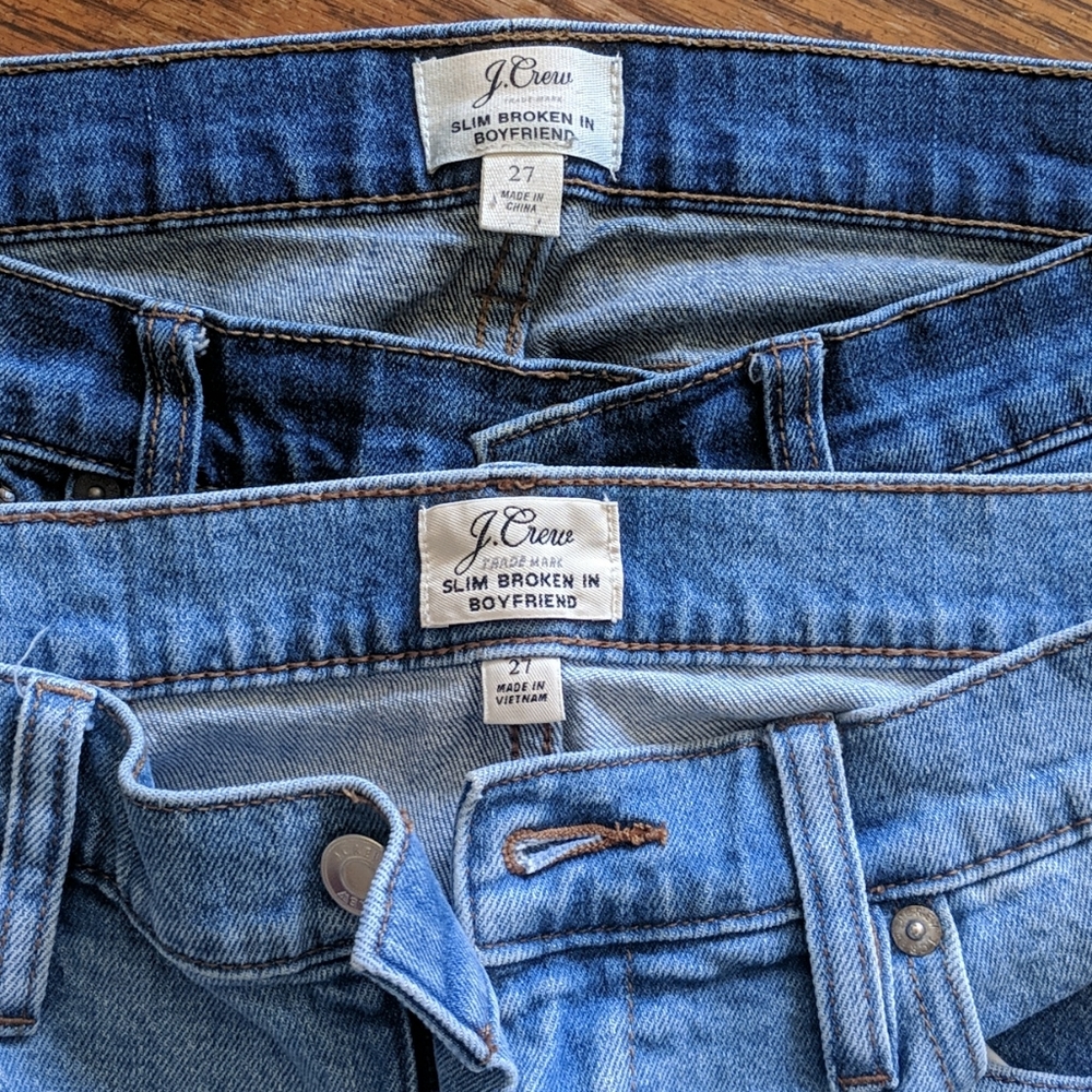 J Crew Boyfriend fit jeans